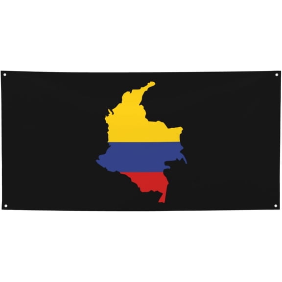 Colombia Flag Vintage Style Retro Colombian Garden Party Sign Waterproof Banner For Indoor & Outdoor Lawn, Yard, And Patio Decoration,24" X 47"