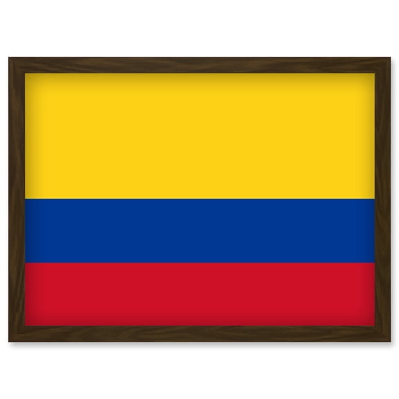Colombia National Flag Patriotic Vexillology World Flags Country Region Poster Artwork Framed Wall Art Print A4