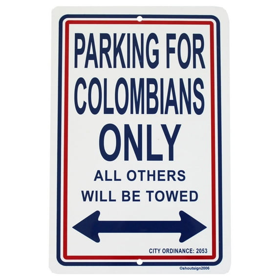 Colombia Parking Sign