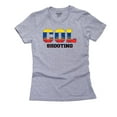 thumbnail image 1 of Colombia Shooting - Olympic Games - Rio - Flag Women's Cotton Grey T-Shirt, 1 of 2