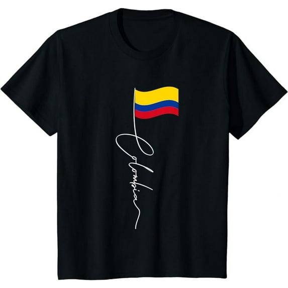 Colombia Signature Flag Pole - Patriotic Colombian Flag T-Shirt
