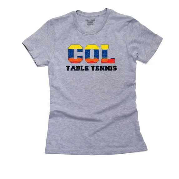 Colombia Table Tennis - Olympic Games - Rio - Flag Women's Cotton Grey T-Shirt