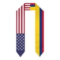 thumbnail image 1 of Colombia & USA United States Flag Shawl Sash Stole Graduation Shawls Wraps Scraf For International Study, 1 of 5