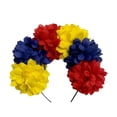 thumbnail image 1 of Colombia Venezuela Ecuador Flag Inspired Flower Crown Headband, 1 of 5