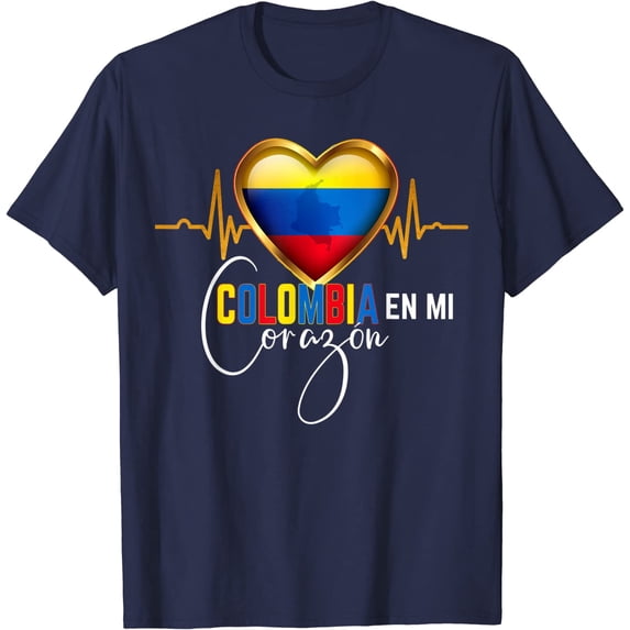 Colombia en mi Corazon Colombian Pride Matching T-Shirt