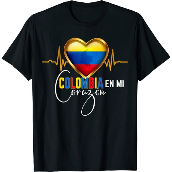 Colombia en mi Corazon Colombian Pride Matching T-Shirt
