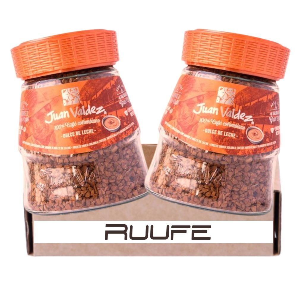 Colombian Coffee Juan Valdez (Pck of 2) Soluble Caramel Flavor Coffee Instant Freezed Dried