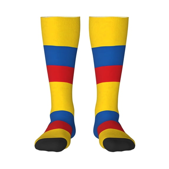 Colombian Flag Knee High Socks for Women Long Leg Warmers Socks
