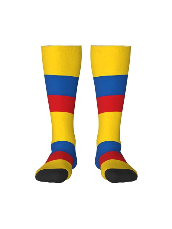 Colombian Flag Knee High Socks for Women Long Leg Warmers Socks