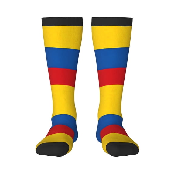 Colombian Flag Knee High Socks for Women Long Leg Warmers Socks