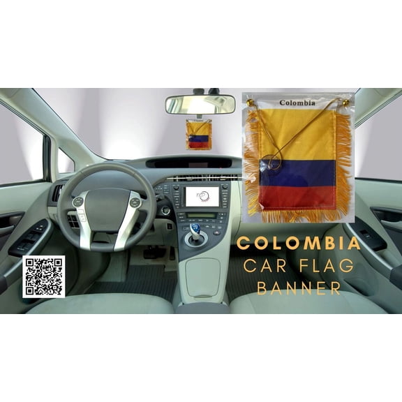 Colombian Flag window hanging mini banner