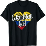 Colombian Heart Flag Women's T-Shirt: Show Your Love for Colombia!