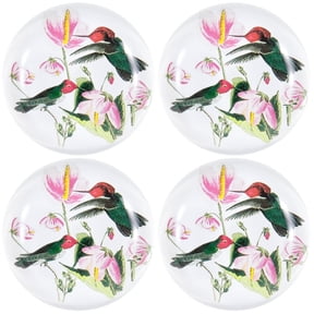 Colombian Hummingbirds In Flowers Set of Four Crystal Magnets