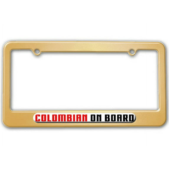 Colombian On Board License Plate Frame