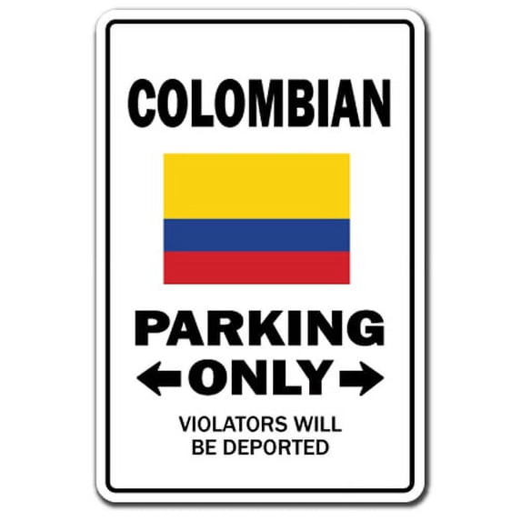 Colombian Parking [3 Pack] of Vinyl Decal Stickers | Indoor/Outdoor | Funny decoration for Laptop, Car, Garage , Bedroom, Offices | SignMission