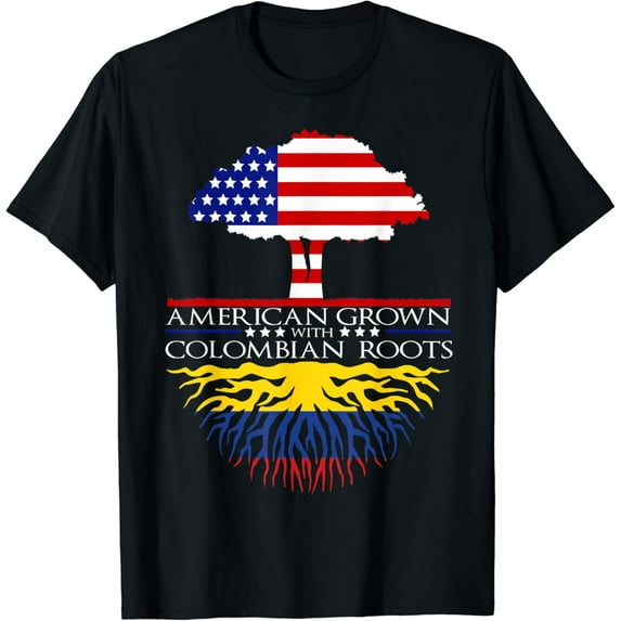 Colombian Roots American Grown US Colombia South Latin T-Shirt