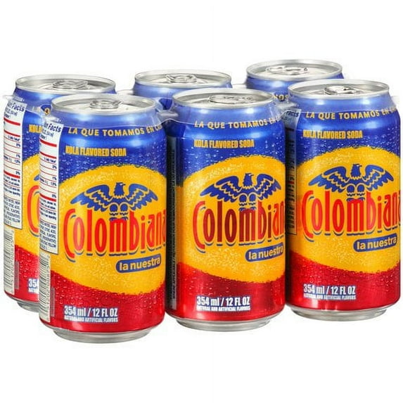 Colombiana Kola Flavored Soda, 12 oz, 6 pk