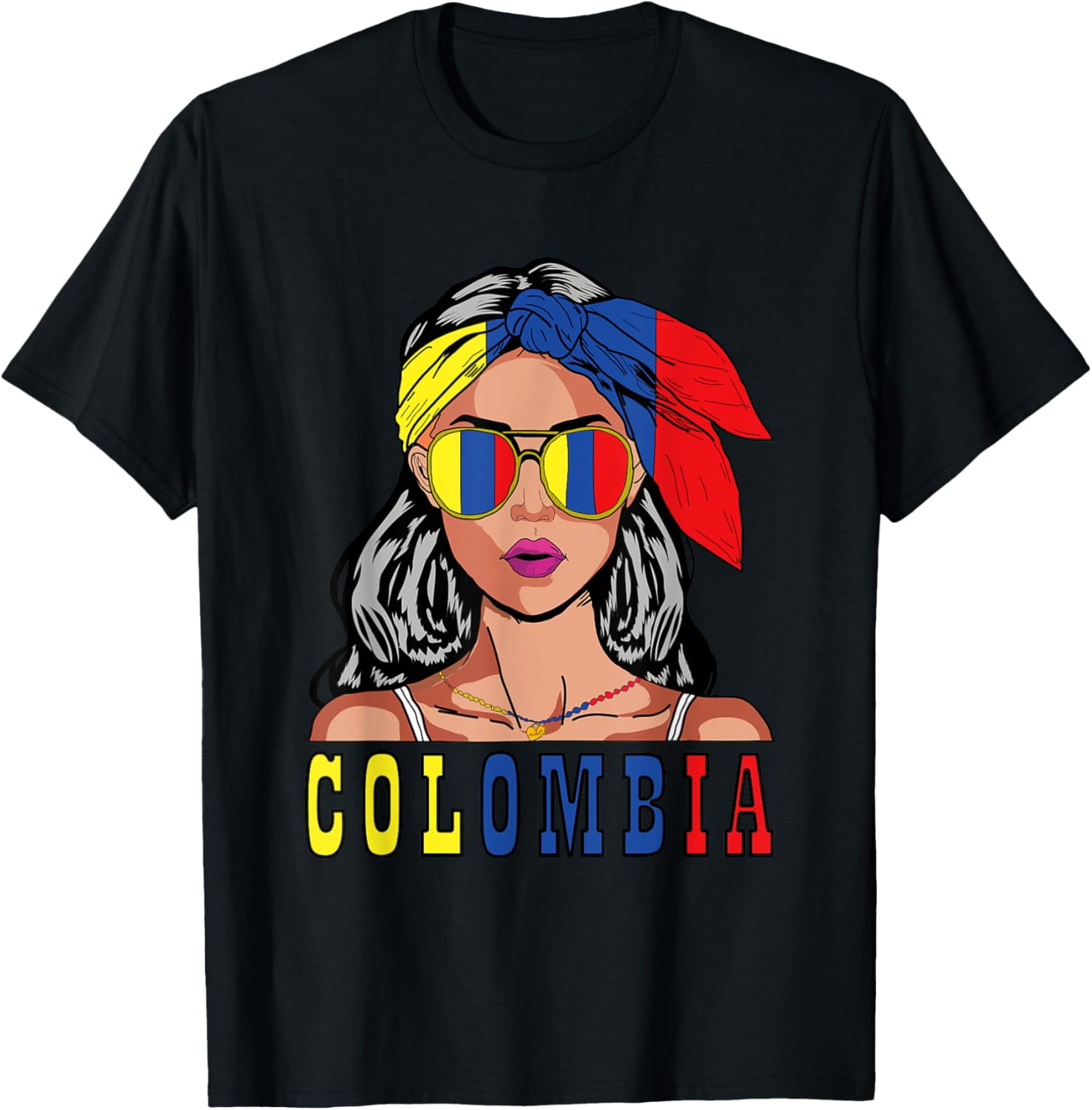 Colombianas Souvenirs Woman Flag Roots Colombia T-Shirt - Walmart.com