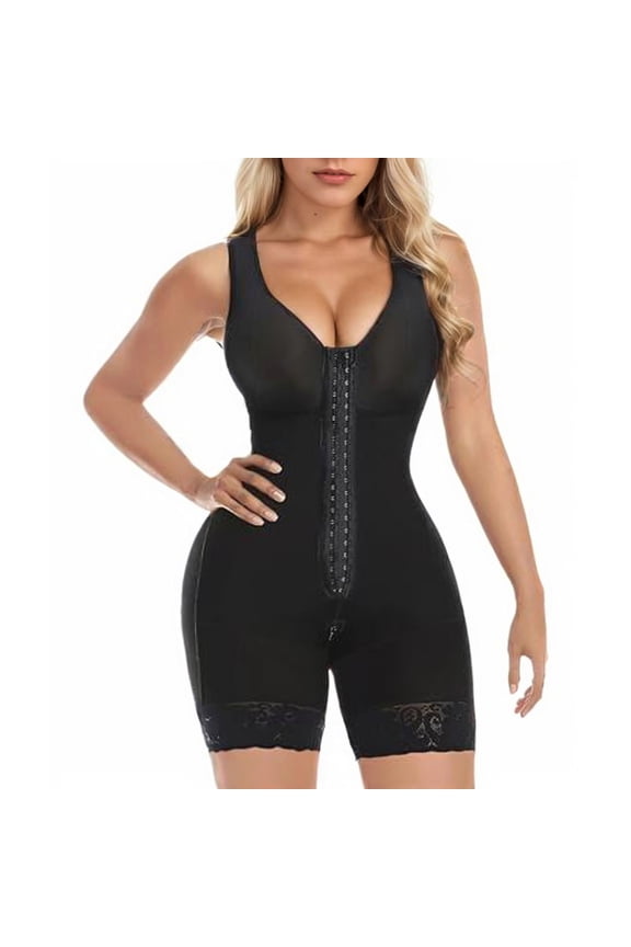 Colombianas Womens Full-Body Tummy Control Shapewear with Zipper Crotch  Compression Bodysuit Post-Surgery Butt Lifter & Waist Trainer  ( Black Small )