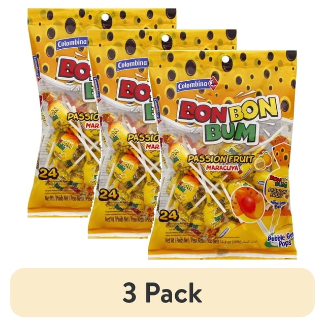 (3 pack) Colombina Bon Bon Bum Pops, 24 ea - Walmart.com