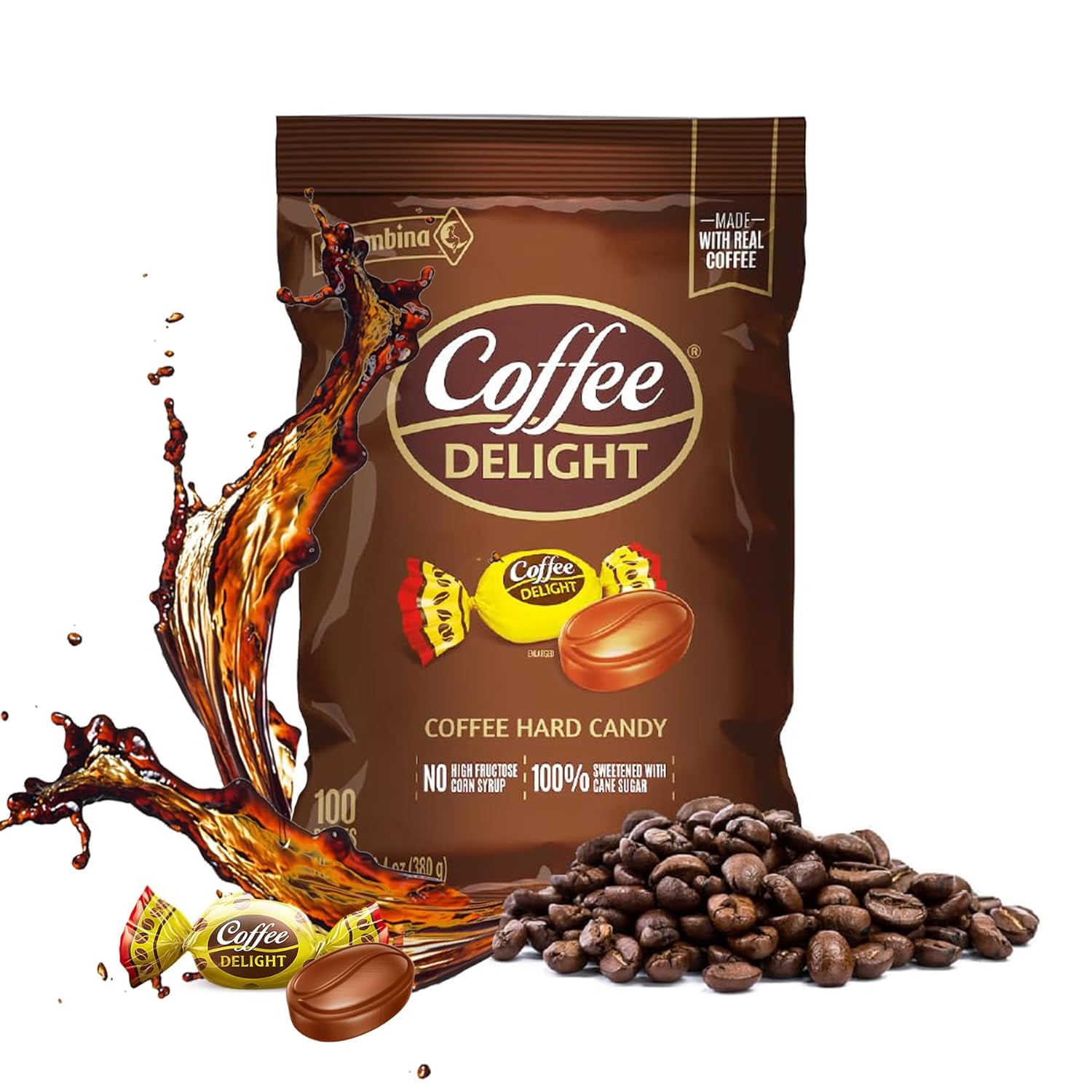 Colombina Coffee Delight Hard Candy - Pack of 100 Gluten Free Coffee ...