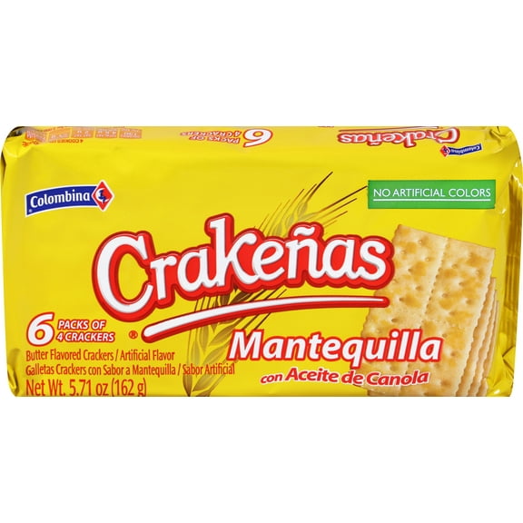 Colombina, Crakeas, Butter Crackers, 5.7 oz, 6 pack
