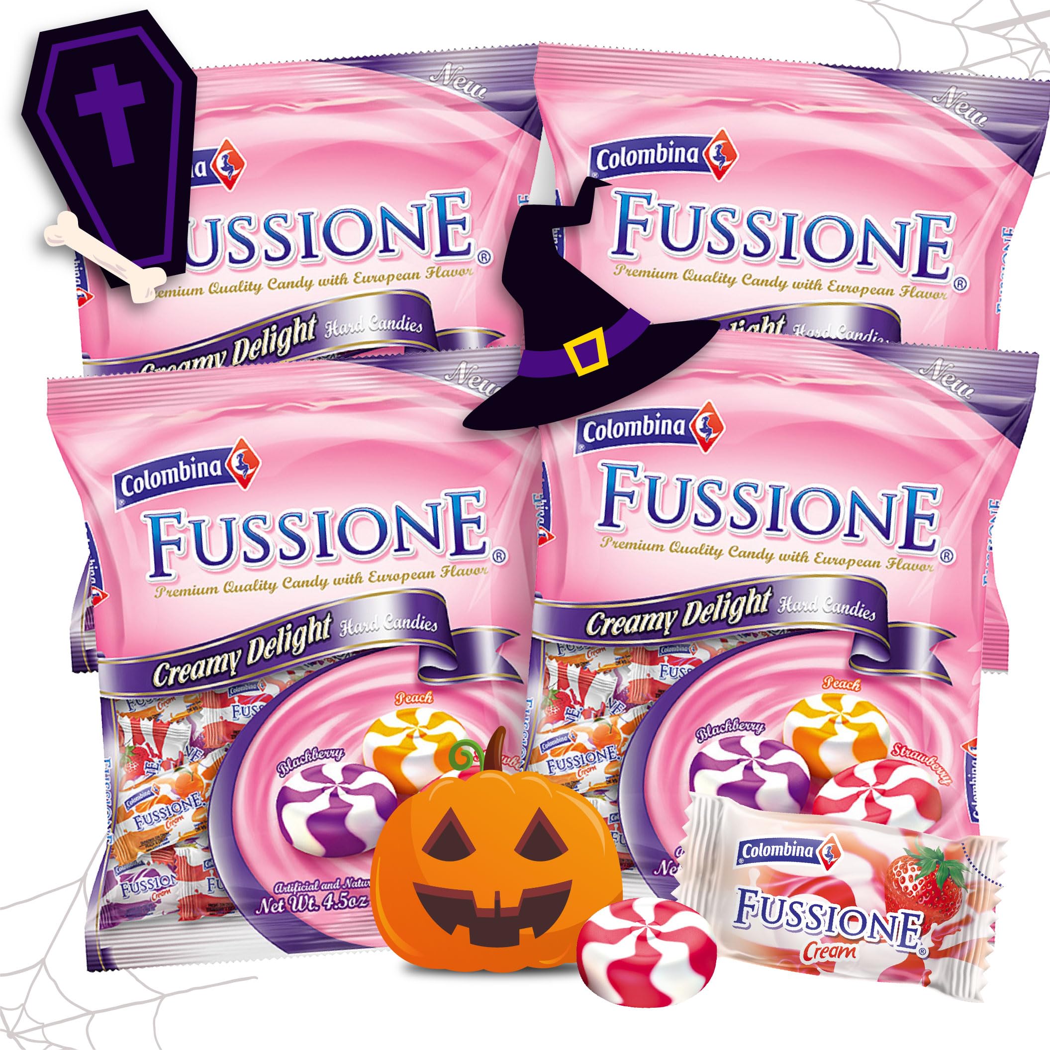 Colombina Fussione Fruit Creamy Delight Hard Candies 35 Individually