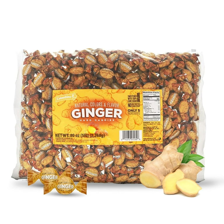 Colombina Ginger Chews for Nausea Relief - Bulk Pack of Gluten