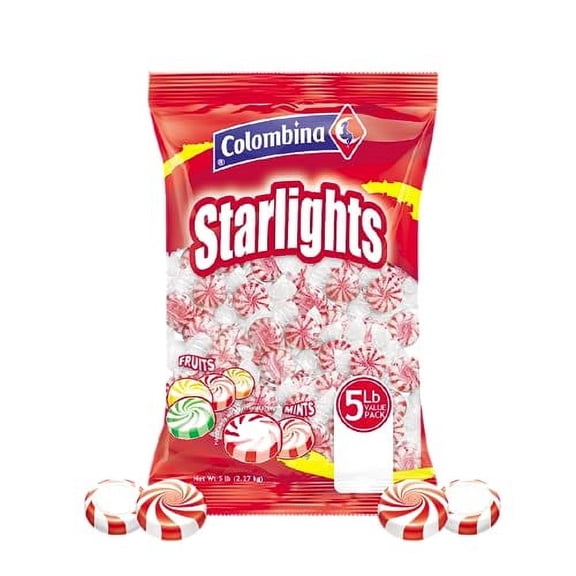 Colombina Peppermint Starlight Mints, 5 Pound