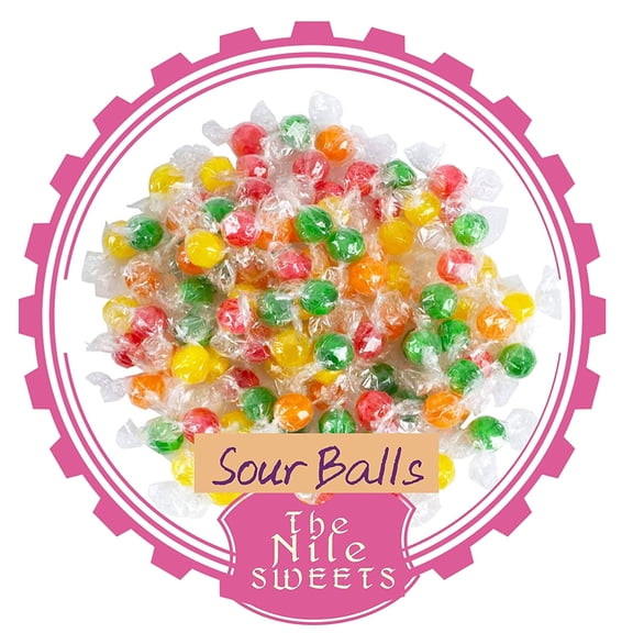 Colombina Sour Balls Individually Wrapped Assorted Hard Candy Fruit Flavors 4LB