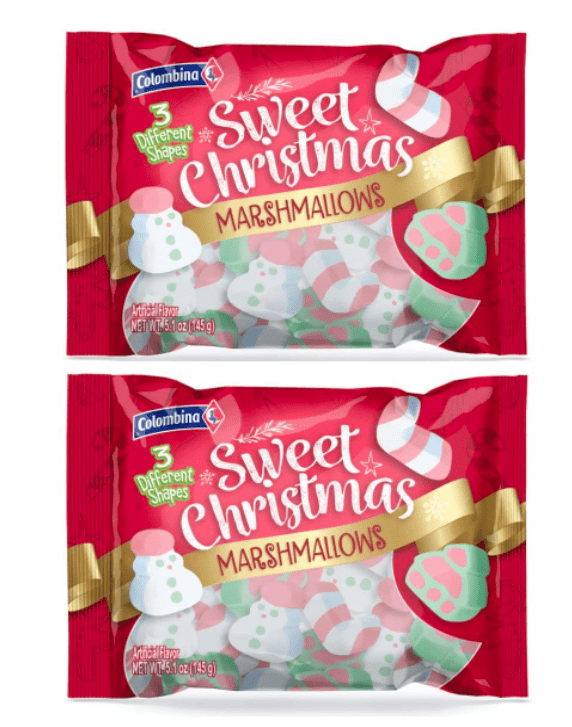 Colombina Sweet Christmas Marshmallows 5.1 oz (145g) Vanilla