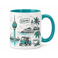Colombo Accent Mug, 15oz Coffee Cup, Lotus Tower Lighthouse Tuk Tuk ...
