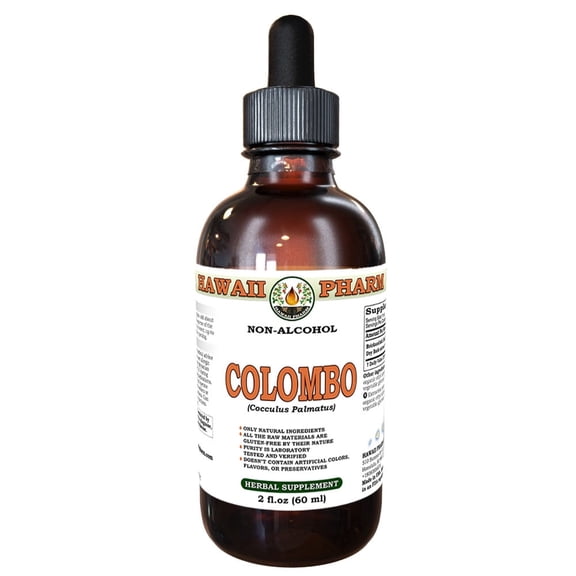 Colombo (Cocculus palmatus) Dry Root Liquid Extract Tincture. Expertly Extracted by Trusted HawaiiPharm Brand. Absolutely Natural. Proudly made in USA. Tincture 2 Fl.Oz