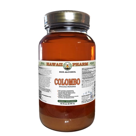 Colombo (Cocculus palmatus) Dry Root Liquid Extract Tincture. Expertly Extracted by Trusted HawaiiPharm Brand. Absolutely Natural. Proudly made in USA. Tincture 32 Fl.Oz