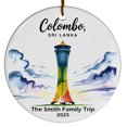 thumbnail image 1 of Colombo Sri Lanka Christmas Ornament, Collection of City Travel Souvenirs for Family and Friends, Christmas Tree Ornament City Travel, Trips of The Year, Christmas Ornament 2025, 1 of 5