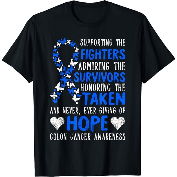 Colon Cancer Awareness Gifts Colonoscopy Survivor Fighter T-Shirt