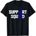 thumbnail image 1 of Colon Cancer Awareness Month Blue Ribbon Support Squad T-Shirt, 1 of 2