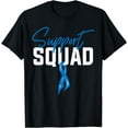thumbnail image 1 of Colon Cancer Awareness Support Squad Blue Ribbon T-Shirt Black 4X-Large, 1 of 4
