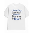 thumbnail image 1 of Colon Cancer Awareness funny humor t-shirt comfort colors tshirt men white Everyday and weekend wear Hip-hop street style work funny humor Vintage Unisex Shirt Short Sleeve tshirts, 1 of 7