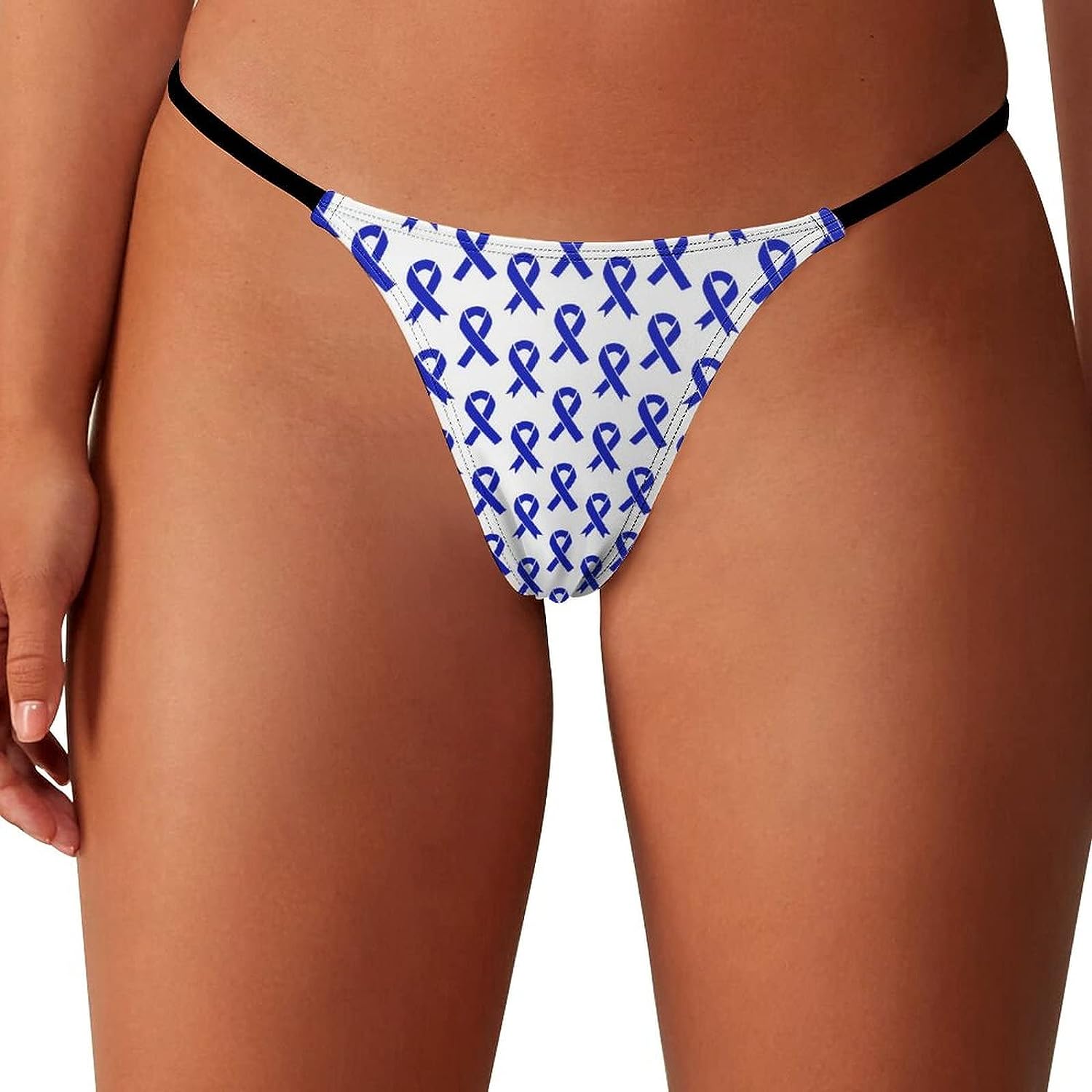 Colon Cancer Ribbon PatternWomen's Bikini Panty Sexy Thong G String T