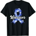 thumbnail image 1 of Colon Cancer Warrior Awareness Blue Ribbon Survivor T-Shirt, 1 of 3