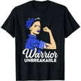 thumbnail image 1 of Colon Cancer Warrior Unbreakable Colon Cancer Awareness T-Shirt, 1 of 4