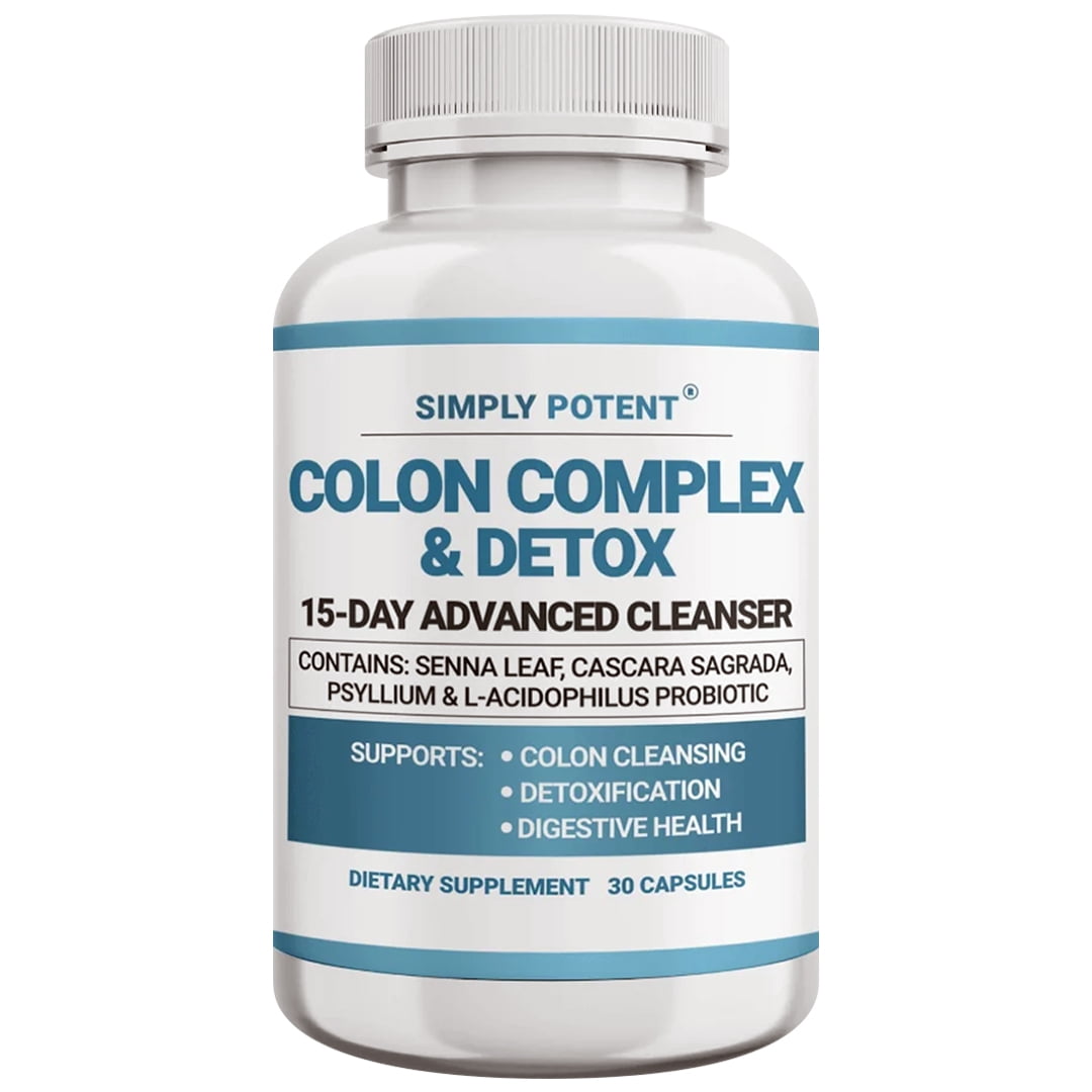 Simply Potents Colon Cleanse Detox Capsules, 15-Day Cleanser
