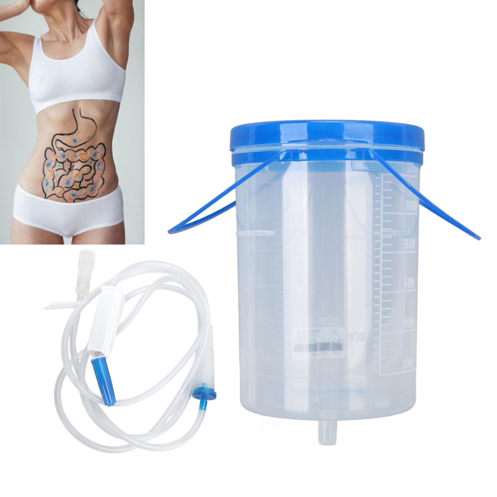 Colon Cleansing Enema Set, 1200ml Capacity Enema Bucket Kit For Home