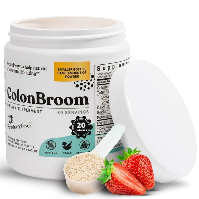 ColonBroom Psyllium Husk Powder Colon Cleanser Vegan, Gluten Free