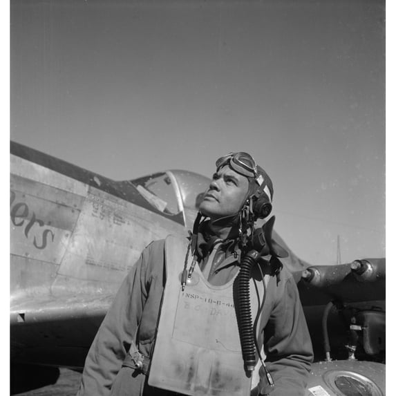 Colonel Benjamin O. Davis At An Air Base In Ramittelli History (18 x 24)