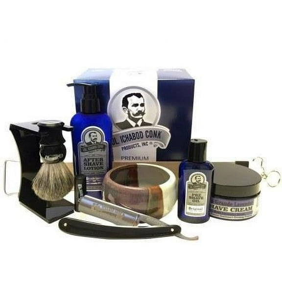 Colonel Conk Model 2316 Straight Razor Set with Santa Fe Bowl