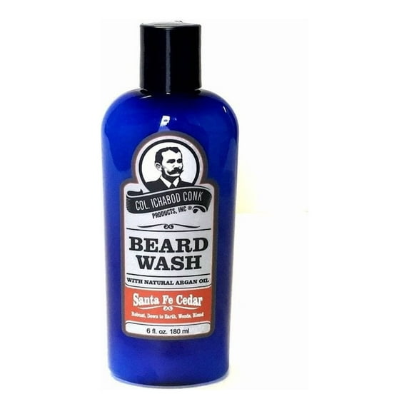 Col. Conk Natural Beard Wash for Men, Beard Wash with Argan Oil, Santa Fe Cedar, 6 fl oz