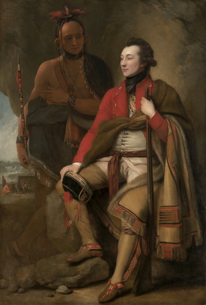 Colonel Guy Johnson And Karonghyontye (Captain David Hill) Canvas Art - (18 x 24)
