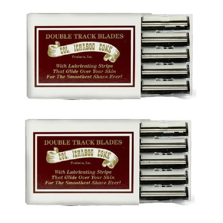 Colonel Ichabod Conk Trac II Razor Blades 10 ct. (Pack of 2) + Schick Slim Twin ST for Sensitive Skin
